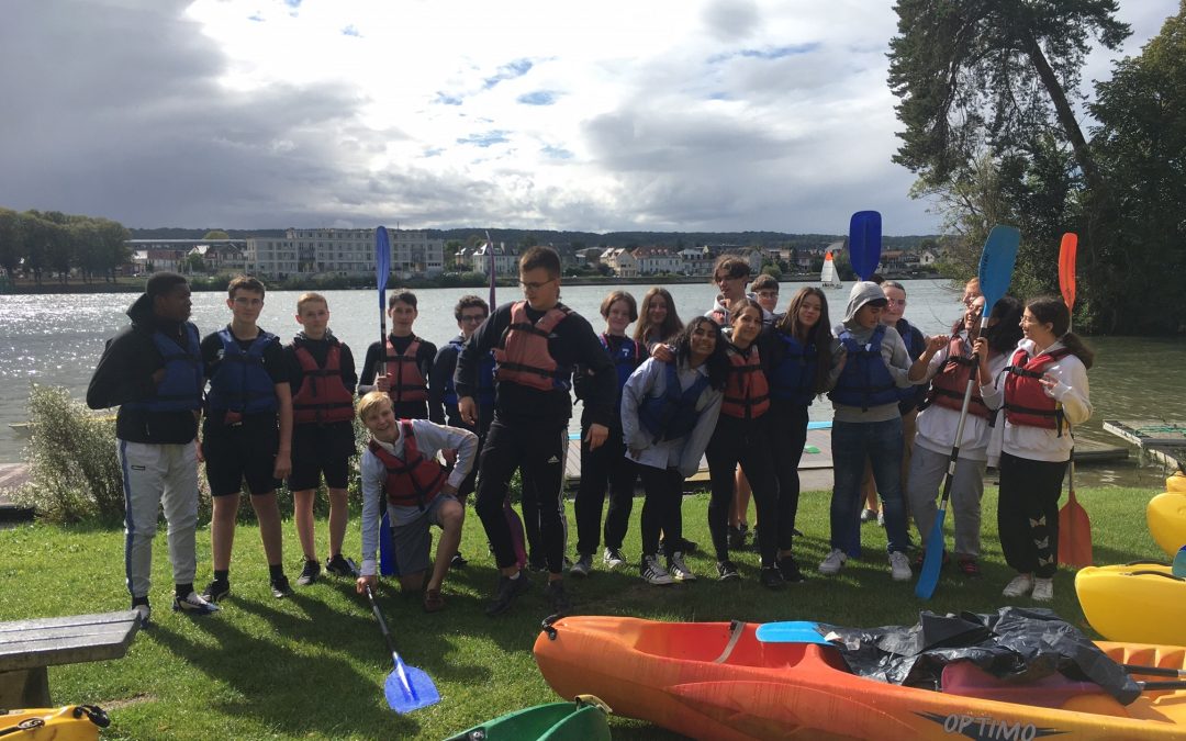 Le kayak avec le lycée