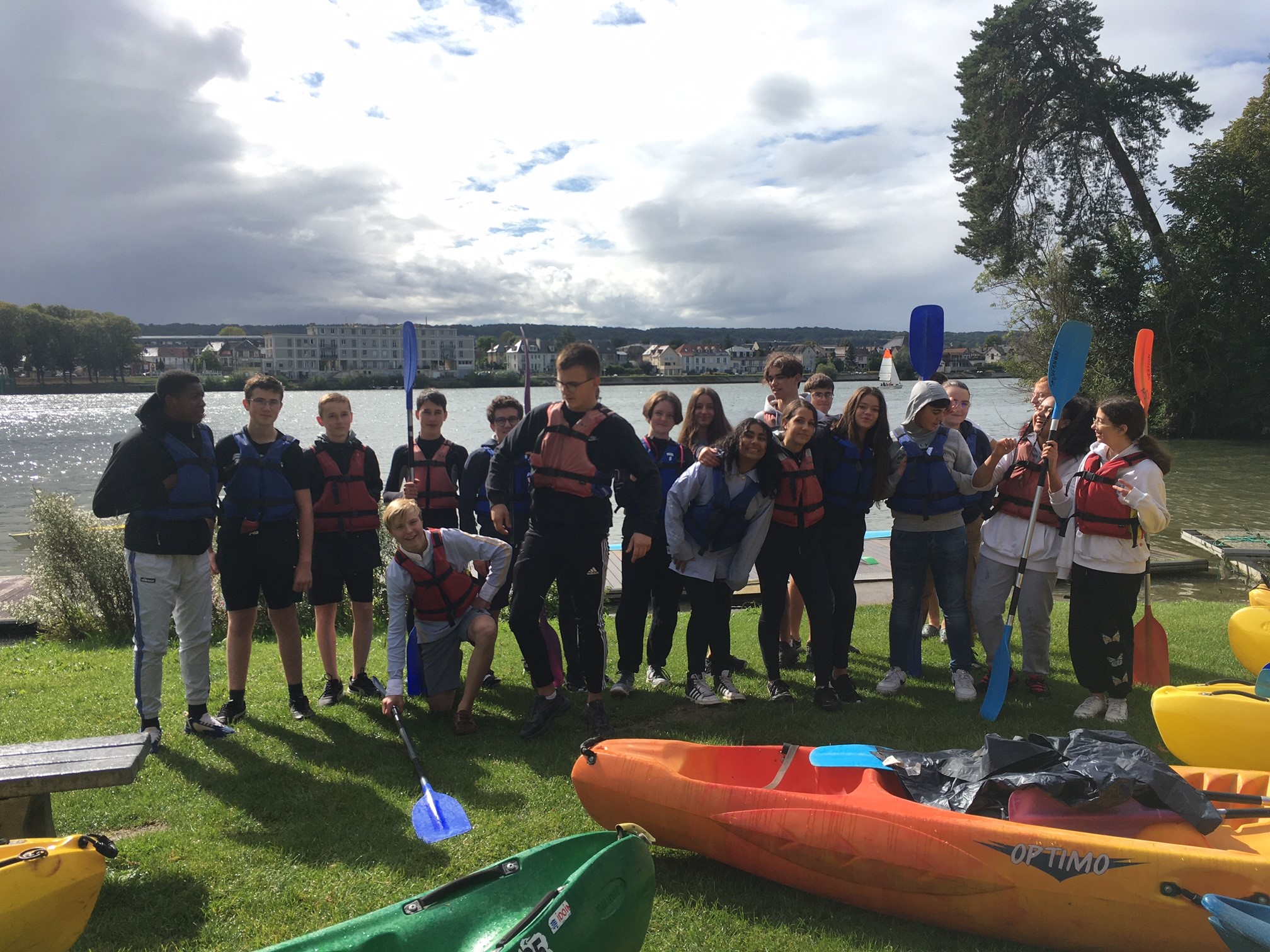 Le kayak avec le lycée