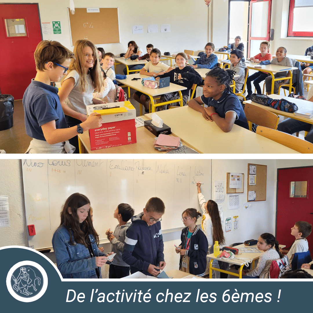 De l&rsquo;activité chez nos 6èmes !